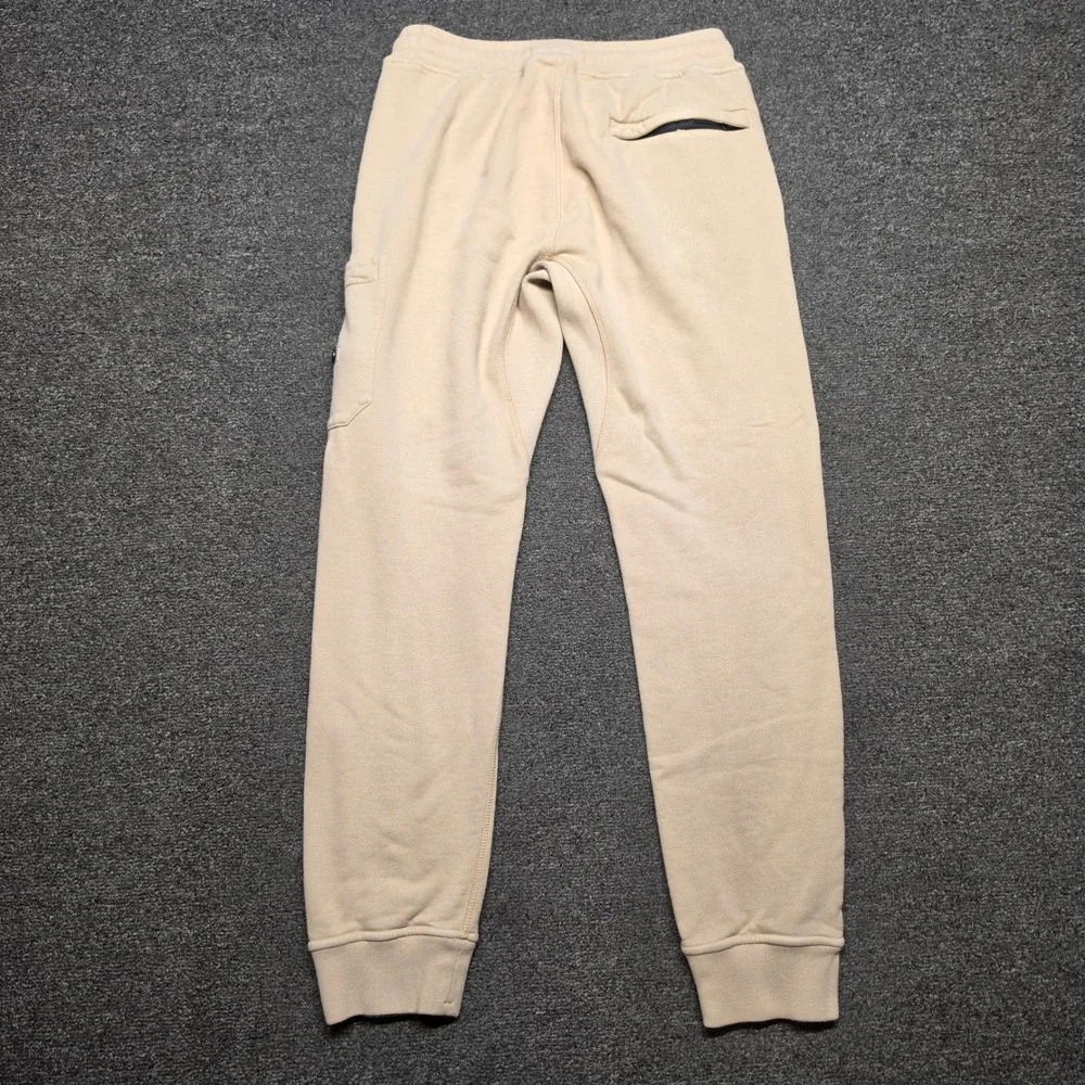 Stone Island Brushed Fleece Sweatpants Beige Men Small Cargo Jogger Slim Fit Tan